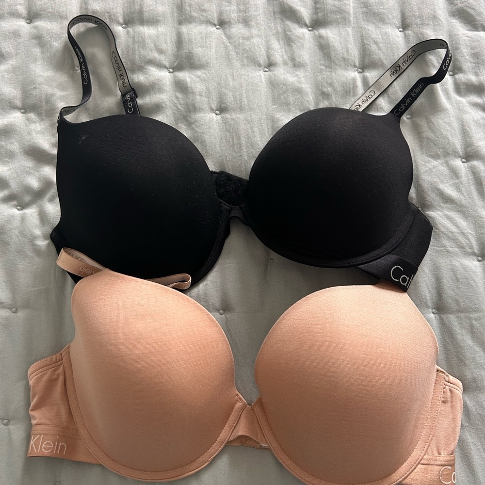 Calvin Klein Black and beige Bras